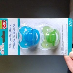 Two silicone pacifiers